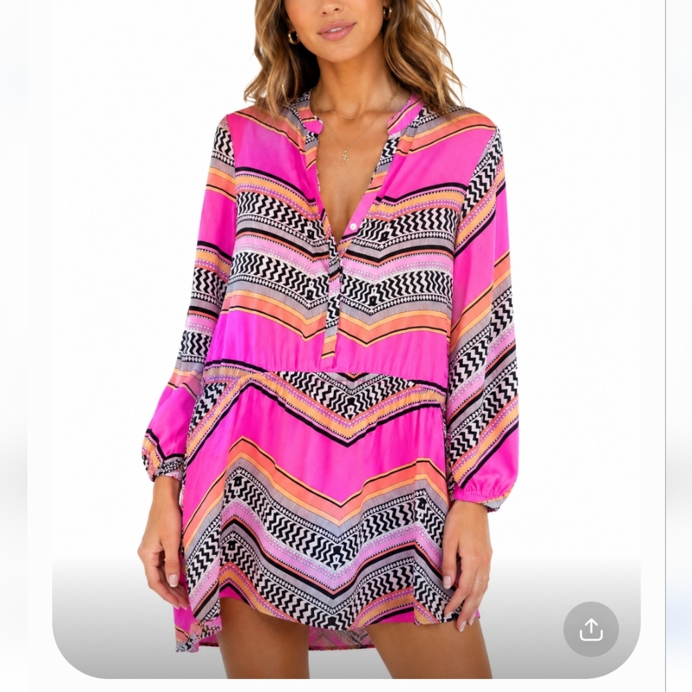 Alice & Trixie colorful silk mini dress